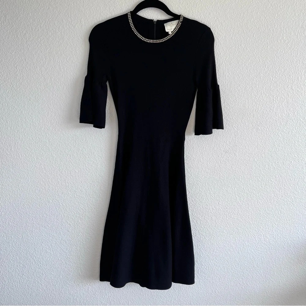 Kate Spade Fit & Flare Jewel Embellished Sweater Dress‎